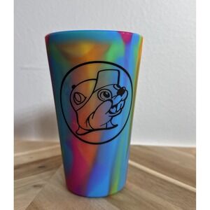 Buc-ee's Soft Tie Dye Silipint Silicone 16oz Pint Glass Colorful Swirl Tumbler
